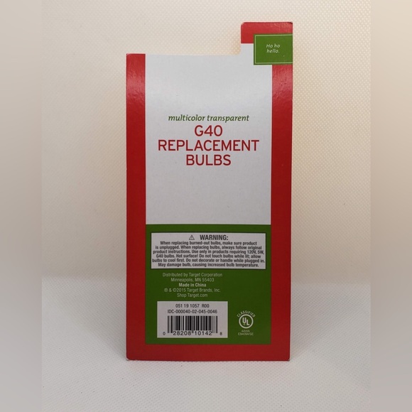 Multicolor Transparent G40 Replacement Bulbs 120 Volts / 5 Watts Green & Orange - Picture 2 of 2